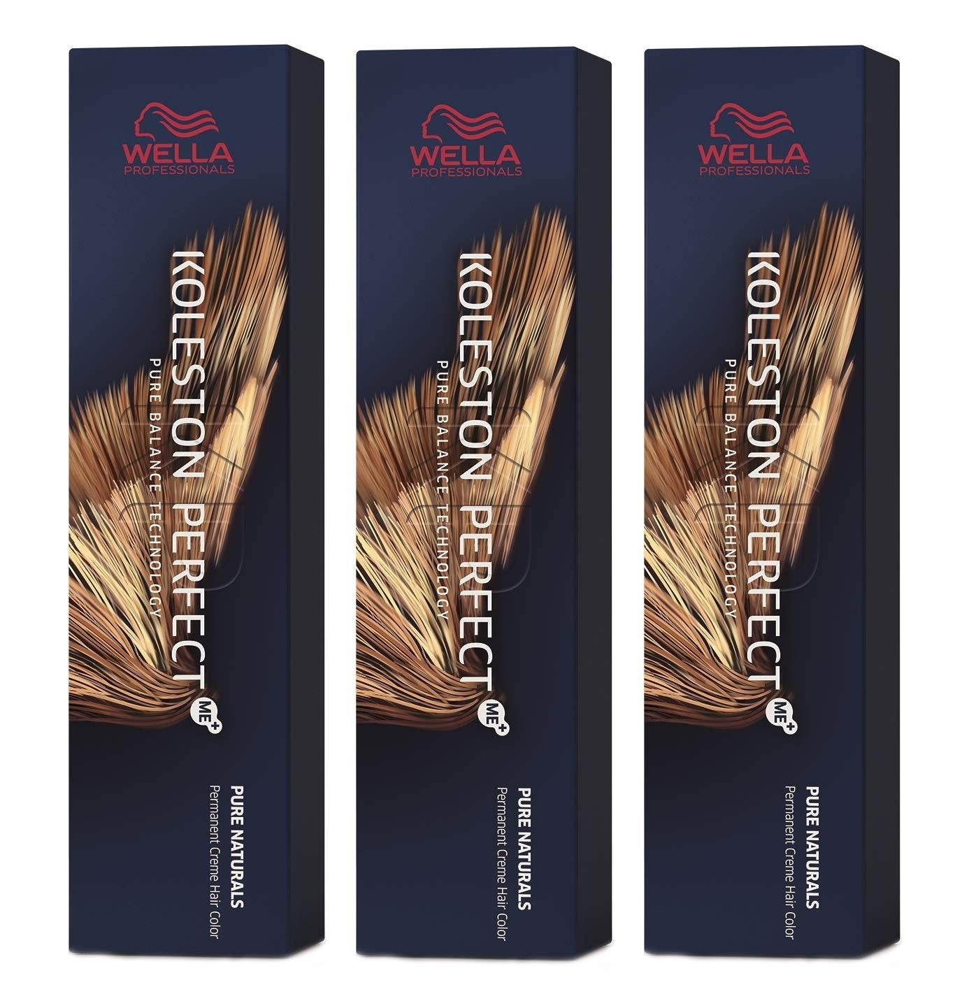 Set van 3 Wella Koleston Perfect ME+ 5/0 Licht Kastanje 60ml Naty Shop Haarverf Standaard titel