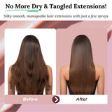 2-fasenspray voor de verzorging van human hair extensions | hooggeconcentreerde keratine, collageen en B5 | bescherming en glans voor extensions van echt haartape | ideaal voor extensions van echt haar en vlechten van echt haar | 2-pack Haarontwarrende producten Naty Shop