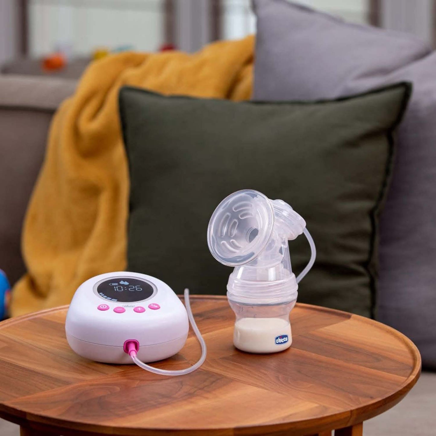 Chicco elektrische borstkolf met stimulatie- en extractiefasen, 10 intensiteitsniveaus, comfortabel en snel, ergonomische vorm, met schuine speen en strakke dop, wit, 150 ml Accessoires Voeding en borstvoeding Bebe Naty Shop