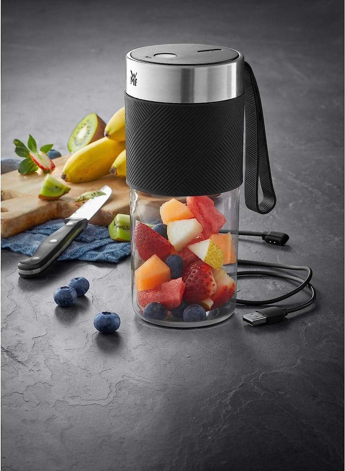 WMF Küchenminis Mix on the Go 300 Ml, Mini Mixer to Go, USB Mixer Smoothie Maker, Aufladbarer Personal Blender, Tragbarer Mixer voor Smoothies, Shakes Kitchen Naty Shop