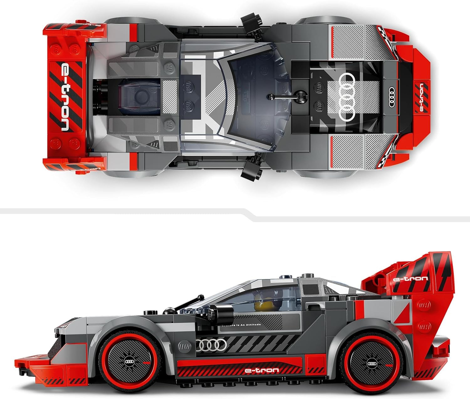 LEGO Speed Champions Audi S1 E-Tron Quattro raceautoset met autospeelgoed om te bouwen, spelen en tentoon te stellen, automodel voor kinderen, cadeau voor 9-jarige jongens en meisjes 76921 Bouwsets