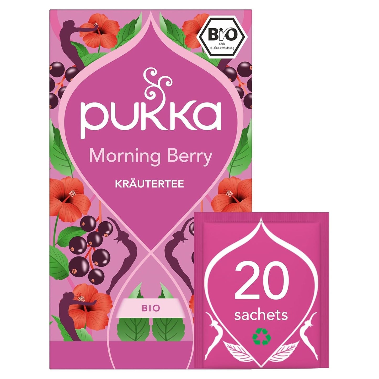 Pukka | Mix van biologische gearomatiseerde thee "Vanilla Chai" | Kaneel, gember en vanille | Thee voor een traktatie met natuurlijke zoetheid | Verpakking van 1 | 20 theezakjes