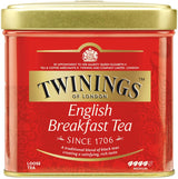 Twinings English Breakfast Tea Losse Zwarte Thee in Theedoos Sterke zwarte thee van hoogwaardige theebladeren geplukt van de beste theeplantages in Sri Lanka en India G, neutraal, 100 gram