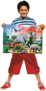 Ravensburger puzzel voor kinderen - 10957 Tussen de dinosaurussen - Dino puzzel voor kinderen vanaf 6 jaar met 100 stukjes in XXL formaat Puzzel Naty Shop