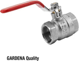 Gardena kogelkraan: uitlaatventiel voor binnen en buiten, binnendraad aan beide zijden, 26,5 mm (G 3/4 inch) draad (7336-20)