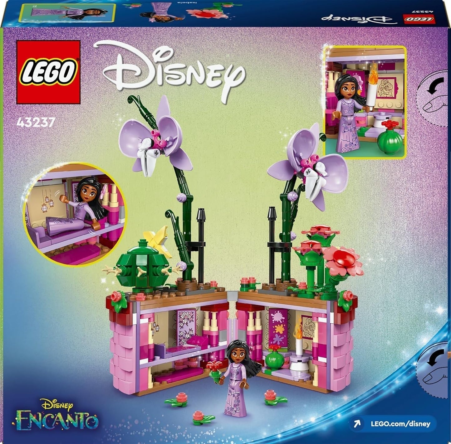 LEGO Ç€ Disney Encanto Isabella's bloempot, kinderbouwspeelgoed orchideeset, decoratieve bouwset met filmpersonage minipop, cadeau-idee voor meisjes en jongens vanaf 9 jaar 43237 Bouwsets Beuche den LEGO-Store