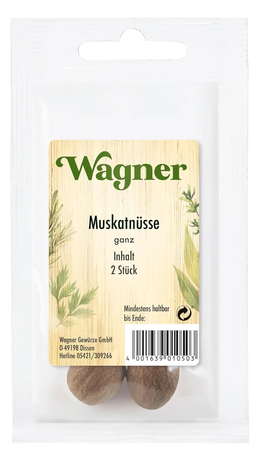 Ongeroosterde Nootmuskaat | 2 stuks in een zak Condimente Naty Shop