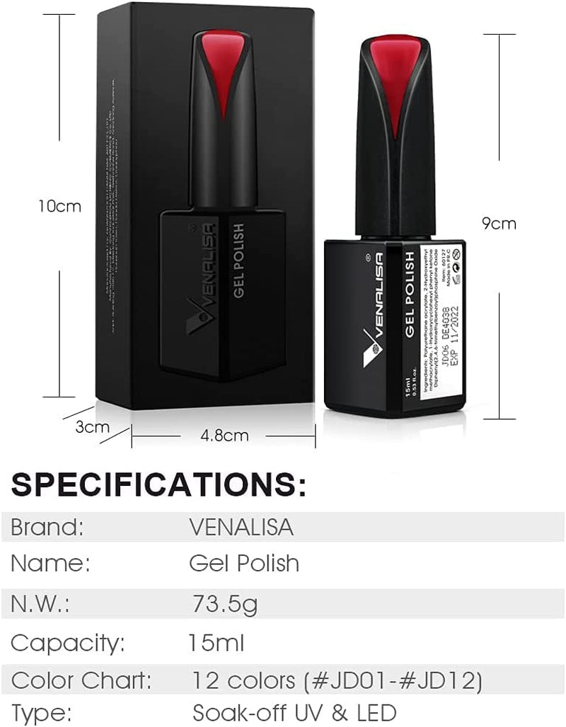 VENALISA Koraal Oranje UV Nagellak 15 ml Gel Nagellak Voor UV Nagellamp Transparant Koraal Oranje Gel Nagellak Modellen Voor DIY Nagelontwerp