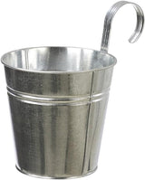 Dehner pot met handvatsteun, Ø 14 cm, hoogte 14 cm, zink, zilver