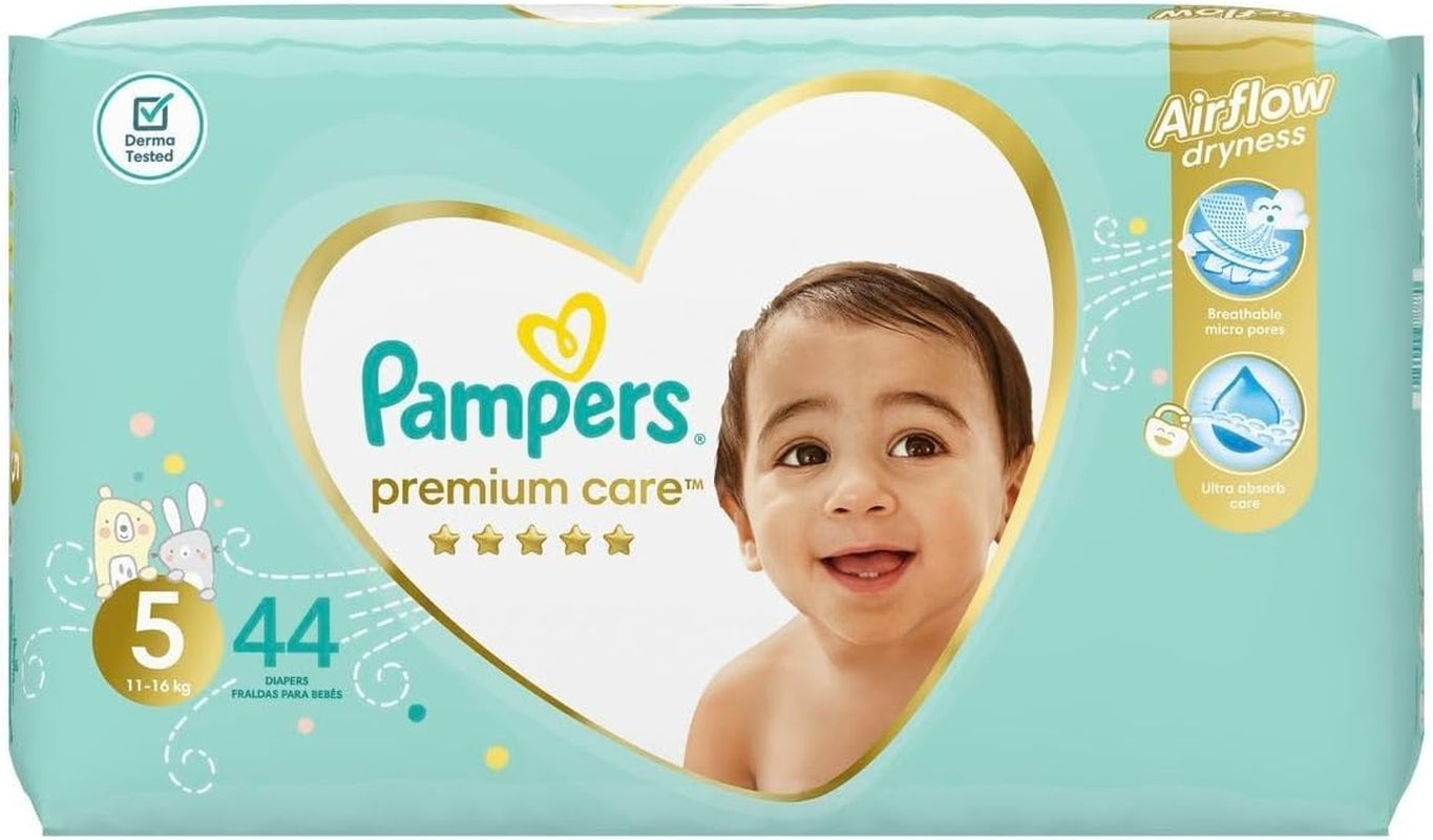 Pampers Premium Care luiers, maat 5, 11-18 kg, 1 pakje (1 x 44 stuks)