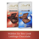 Lindt-chocolade | Reep pure chocolade zonder toegevoegde suiker | 100g | De fijnste pure chocolade met 55% cacao, zonder toegevoegde suikers en zonder gluten | Glutenvrije chocoladereep