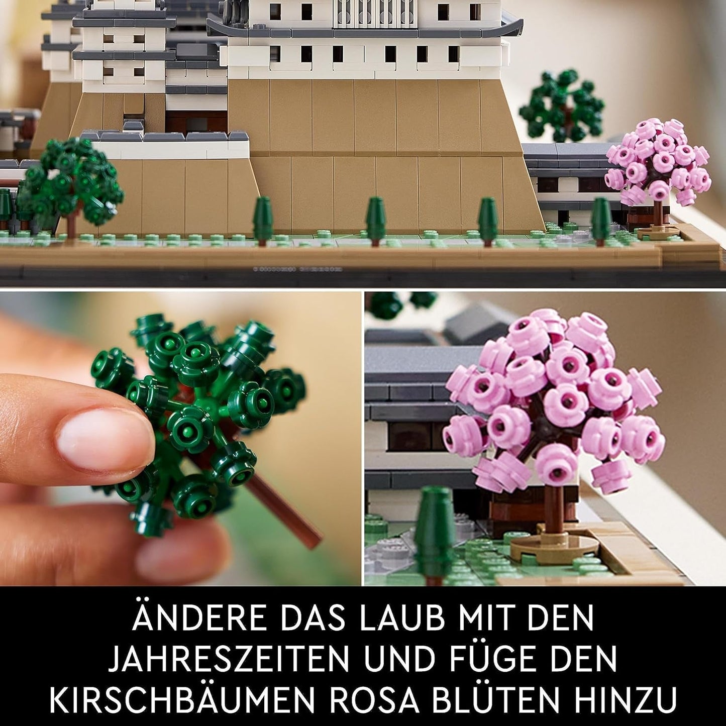 LEGO Architecture Kasteel van Himeji, modelbouwset voor volwassenen, Landmark-collectie, waaierset voor creatief tuinieren en Japanse cultuur met kersenbloesemboom, cadeau voor hem en haar 21060 bouwsets Besuche in LEGO-Store