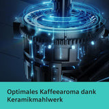 Siemens EQ.6 plus s300 automatische espressomachine TE653501DE, voor vele koffiespecialiteiten, melkopschuimer, keramische molen, dubbele koffiefunctie, antikalk, automatische stoomreiniging, 1500 W, zilver