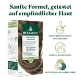 Permanente haarverfgel 6N donkerblond - 170 ml I Ammoniakvrij, 100% dekking van grijs haar I Getest op gevoelige huid, met 8 plantenextracten Haarverf Naty Shop