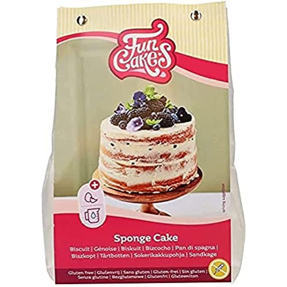 Funcakes Mix Für Biskuitkuchen, Glutenfrei: Einfach in Der Anwendung, Wunderbar Leichter Biskuitkuchen, Perfekt Für Die Kuchendekoration, Konditorqualität, Kuchenboden, Halal Zertifiziert, 500G Mix voor bakken en koken Naty Shop Standaardtitel