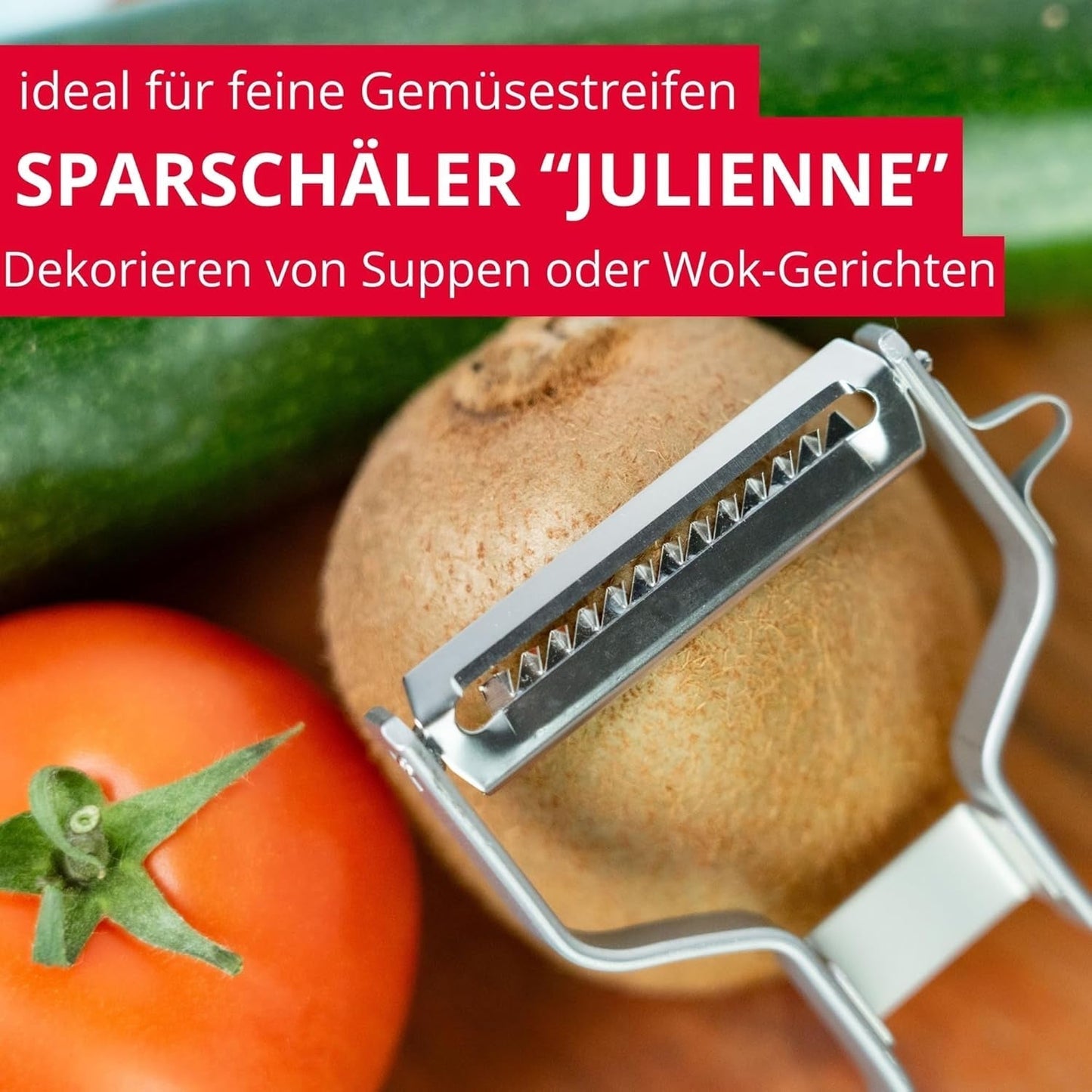 Westmark Julienne dunschiller, roestvrijstalen dunschiller Naty Shop