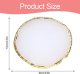 Harz Nail Art Palette,Maniküre Gemalt Palette,Goldener Rand Nagelleck Palette,Nail Art Make up Paletten Display Fach Nagel DIY Zubehör(Weiß)