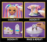 Rainbow High Color & Create DIY Modepuppe - Grüne Augen, Zopfe, extra Top & Schuhe, abwaschbare Regenbogenstifte - Ausmalen, Gestalten, Spielen, Auswaschen - voor kinderen van 4-12 jaar en Sammler