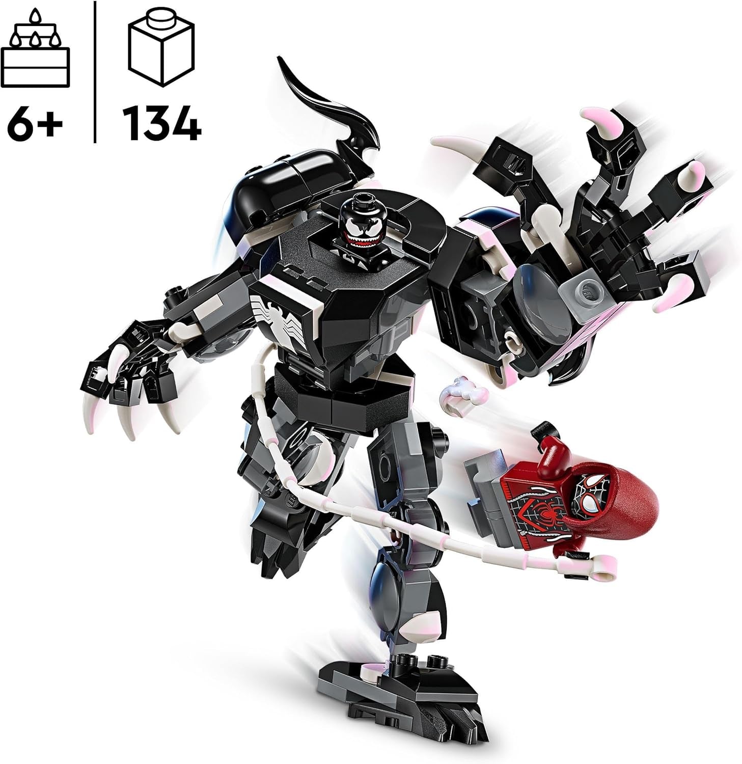 LEGO Marvel Venom Mech versus. Miles Morales Beweegbare actiefiguren voor kinderen Spider-Man set met superheldenduel Minifiguren Speelgoedcadeau voor jongens en meisjes vanaf 6 jaar 76276 Bouwsets Bekijk de LEGO-Store