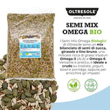 Biologische Omega Zadenmix 3 kg (mengsel van pompoen-, zonnebloem- en lijnzaad), een mix van 3 hele rauwe oliezaden, rijk aan eiwitten, vezels en omega-3-vetzuren