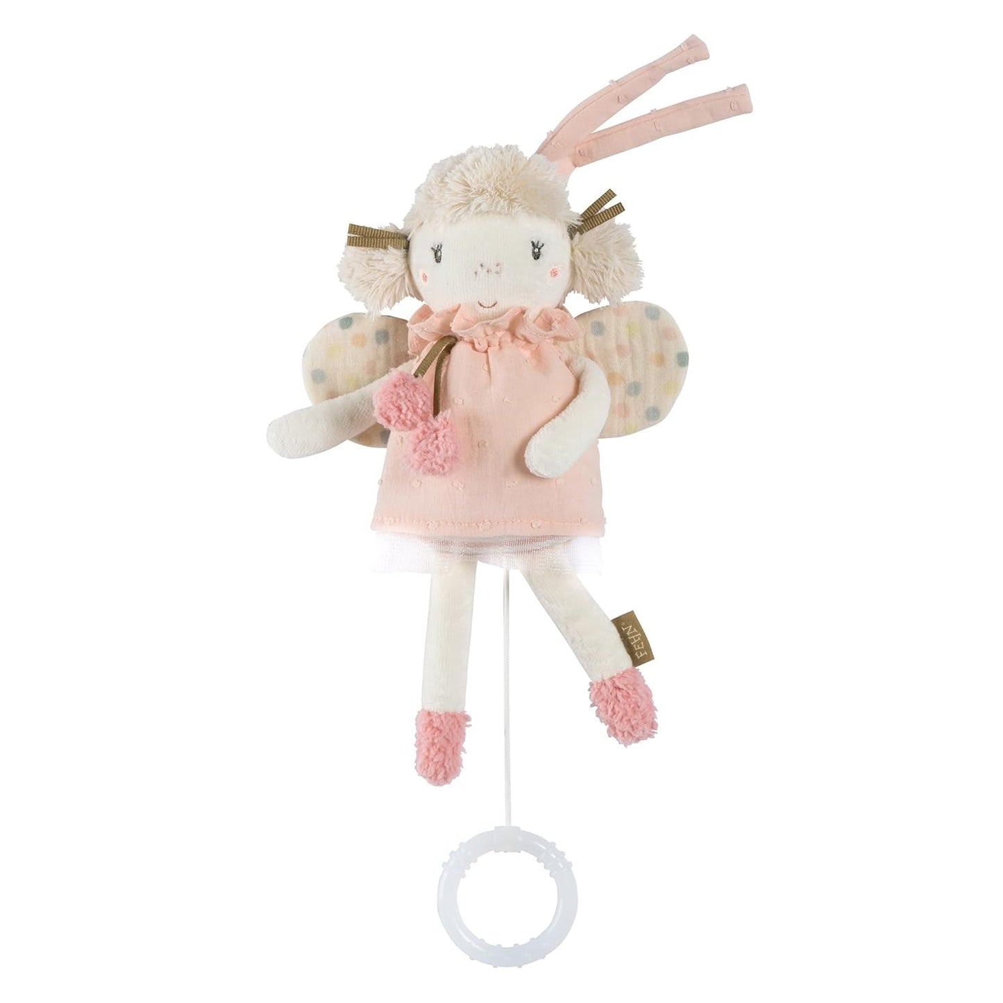 Fehn mini muziekdoosfee - knuffel en slaaphulpmiddel: opwindbare muziekdoos met de zachte melodie "Zwanenmeer" kalmeert in elke situatie - voor baby's en peuters vanaf 0+ maanden Jucarii Bebe Naty Shop Fairy