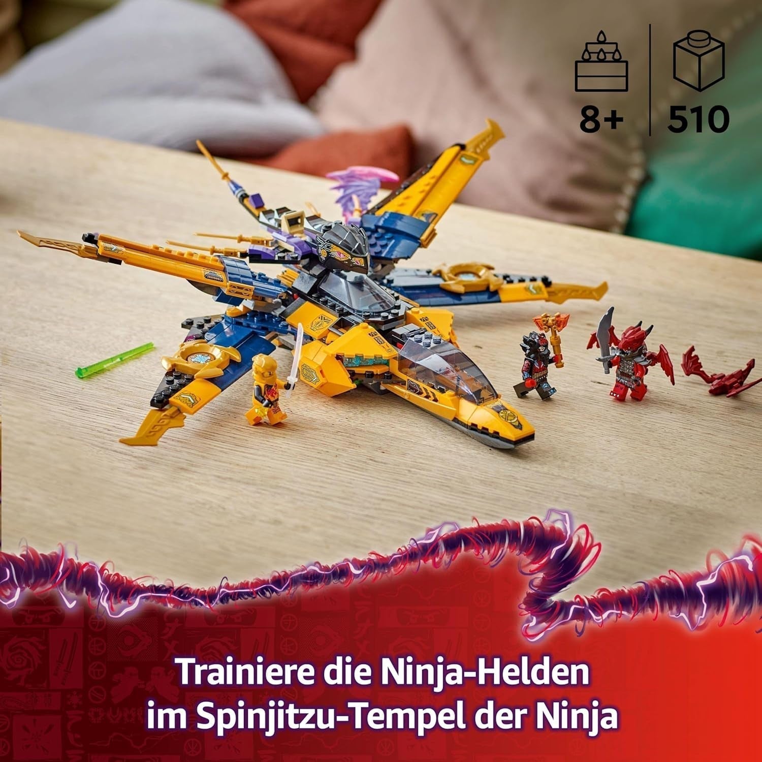 Ras en Arin's LEGO NINJAGO Super Storm Flyer - Speelgoed met drone, schieters, messen en motoren - Incl. 3 Ninja rollenspel-minifiguren - bouwset voor jongens en meisjes vanaf 8 jaar 71833 Bouwsets Besuche in LEGO-Store