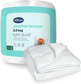 Silentnight Summer Breeze dekbed voor eenpersoonsbed, 2,5 Tog, lichtgewicht zomerdekbed, ideaal voor warme nachten en warme slaapkamers, hypoallergeen en machinewasbaar, eenpersoonsbed, 200 x 135 cm Naty Shop dekbedden en dekbedden standaard wit eenpersoonsbed