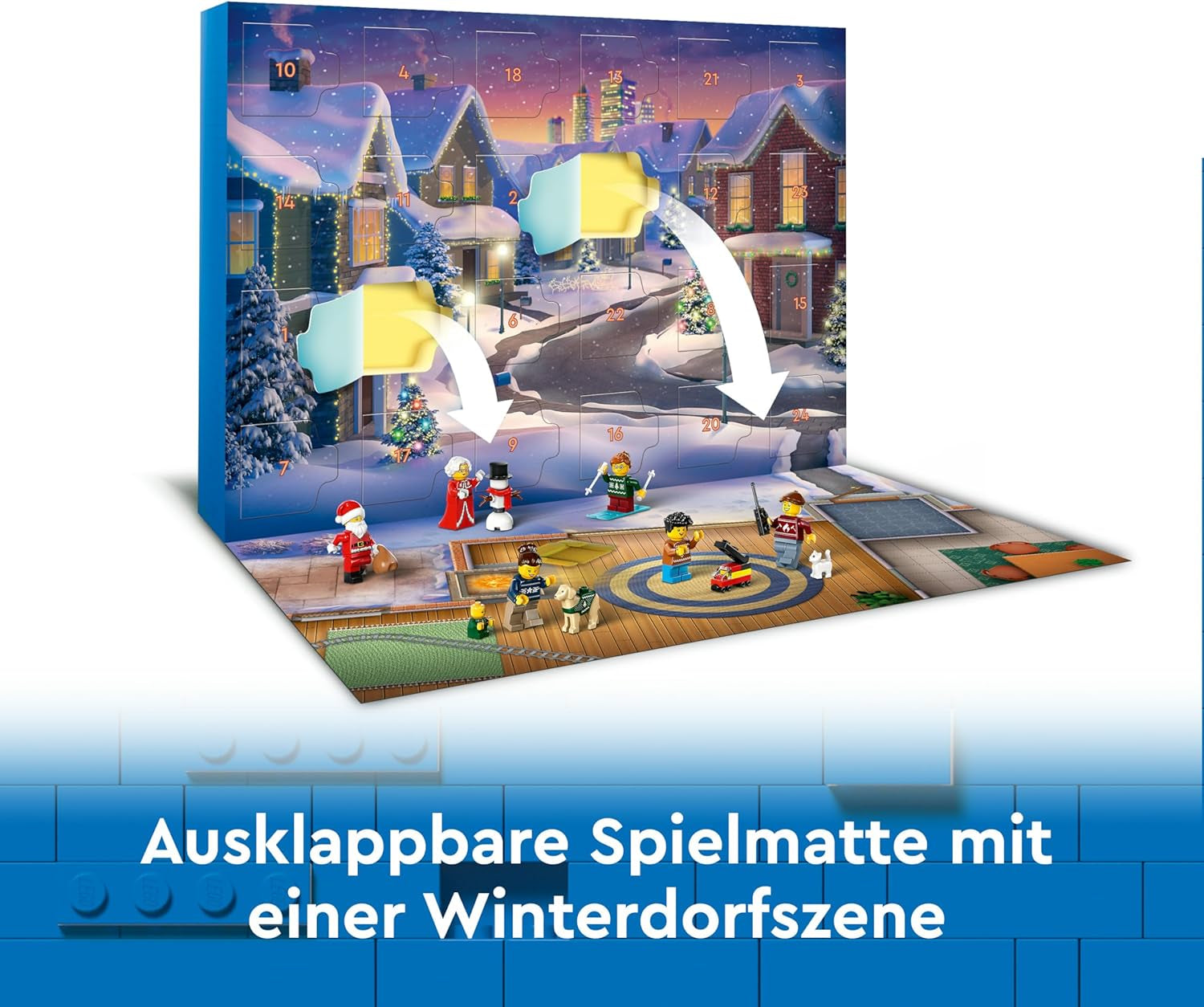 LEGO City Adventskalender 2024, Adventscadeau voor kinderen vanaf 5 jaar, 24 verrassingen, minifiguren in kerstoverall, Kerstman en mevrouw de Kerstman, Kerstcadeau 60436 Bouwsets Besuche den LEGO-Store
