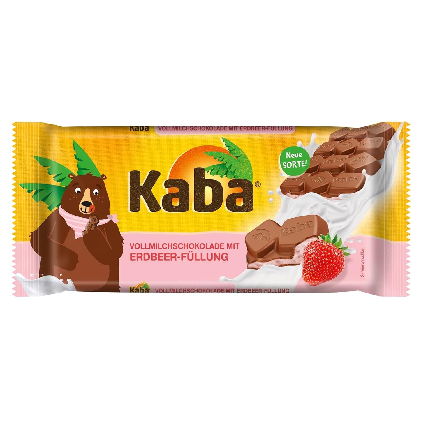 Kaba volle melk- en melkroomchocolade, gevulde chocoladereep, reep van 90 g, smeltende chocolade met lichte melkroom en originele Kaba-smaak