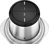 WMF Kult X Edition Zerkleinerer Elektrisch Met Glasbehälter, Blitzhacker 320 W, 2 Geschwindigkeitsstufen, Großer Mixbehälter, Cromargan Matt Kitchen Naty Shop