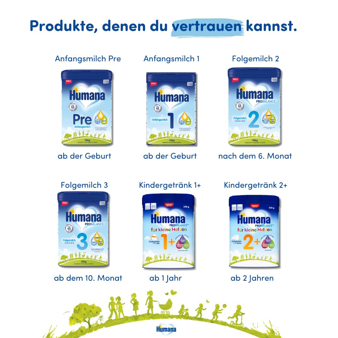 Humana SL Expert, vanaf de geboorte, speciale formule voor koemelkintolerantie veroorzaakt door lactose-intolerantie, galactosemie of koemelkeiwitallergie, voor zuigelingen en jonge kinderen, 600 g