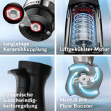 Bosch Stabmixer Ergomaster Serie 6 MSM6M673, 10 Jahre Motorgarantie, Edelstahl-Klingen, Verschleißfreie Keramik-Kupplung, Luftkühlung, Zerkleinerer, Kartoffelstampfer, Schneebesen, 1000 W Keuken Naty Shop