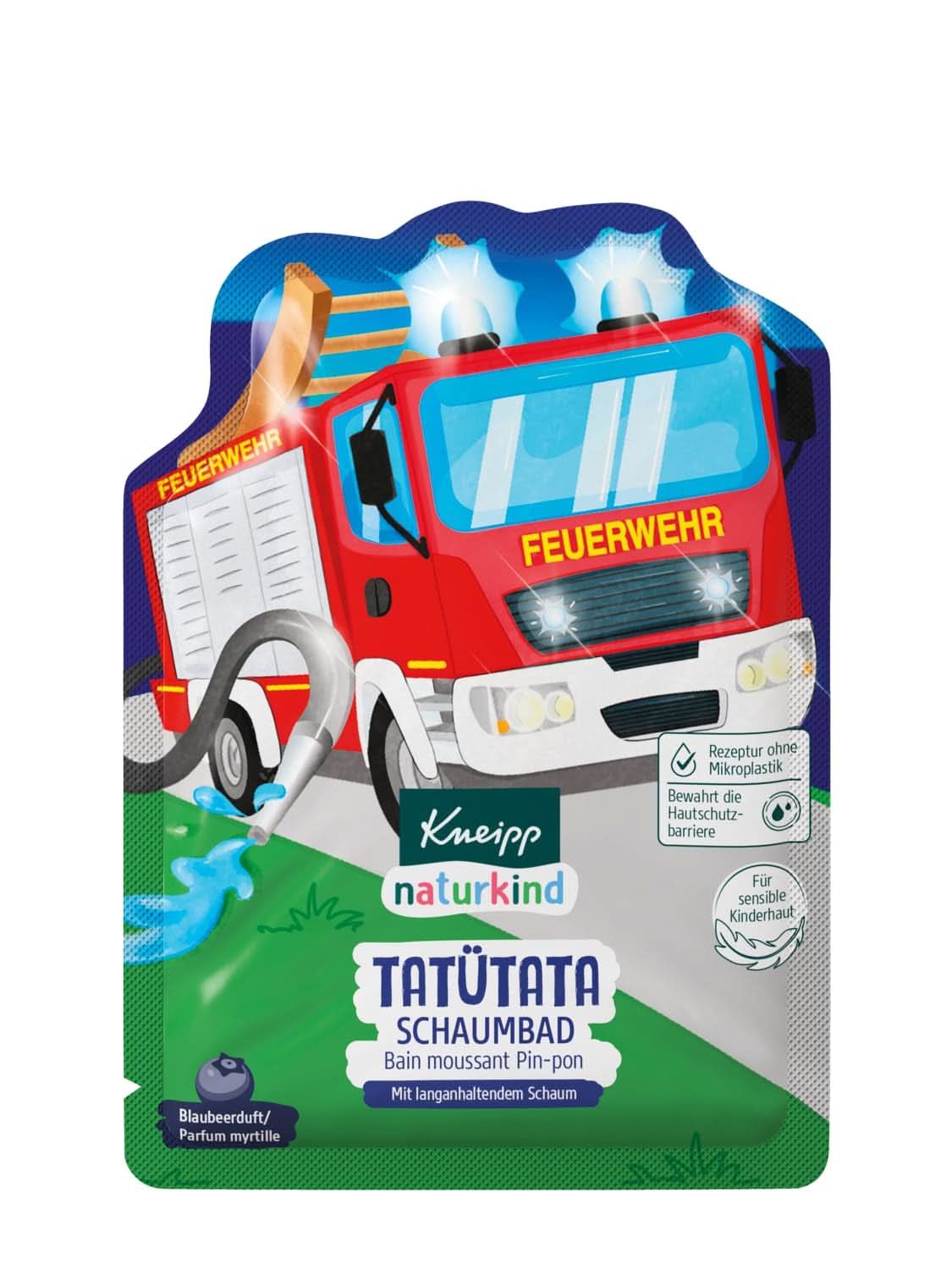 Kneipp Naturkind, badadditief met voedende jojoba-olie en natuurlijk bosbessenextract, fruitige bosbessensmaak, blauw water, 40 ml Douche en bad Naty Shop