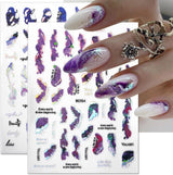 6 kleuren marmeren nagelstickers bronzer zilver zelfklevende stickers bloei marmeren nagelstickers 3D marmeren nagelstickers ontwerpaccessoires nail art stickers nagelstickers set nagelfolie