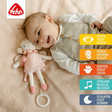 Fehn mini muziekdoosfee - knuffel en slaaphulpje: opwindbare muziekdoos met de zachte melodie "Zwanenmeer" kalmeert in elke situatie - voor baby's en peuters vanaf 0+ maanden Speelgoed Bebe Naty Shop