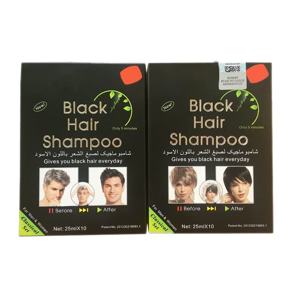 Instant Hair Colour Black Hair Dye Shampoo gaat 30 dagen mee Natuurlijke ingrediënten Naty Shop Haarverf