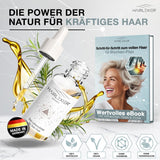 Hairlexier Haargroeimiddel voor vrouwen - Rozemarijn Haarolie, Ricinusolie Haarolie, Lavendelolie, Natuurlijk haarserum tegen diffuus haarverlies, Ondersteunt de haargroei, Veganistisch & Biologisch + Werkboek Haarverzorging Naty Shop
