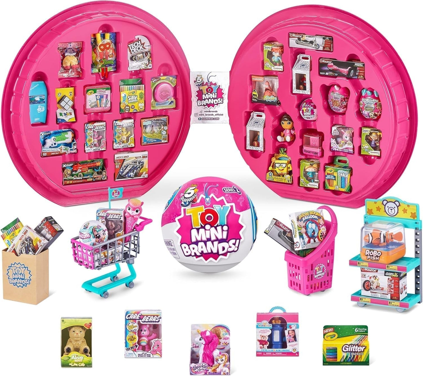5 Surprise Toy Mini Brands Series 2 Verzamelmap en 3 Surprise capsules van ZURU Action Figures Naty Shop