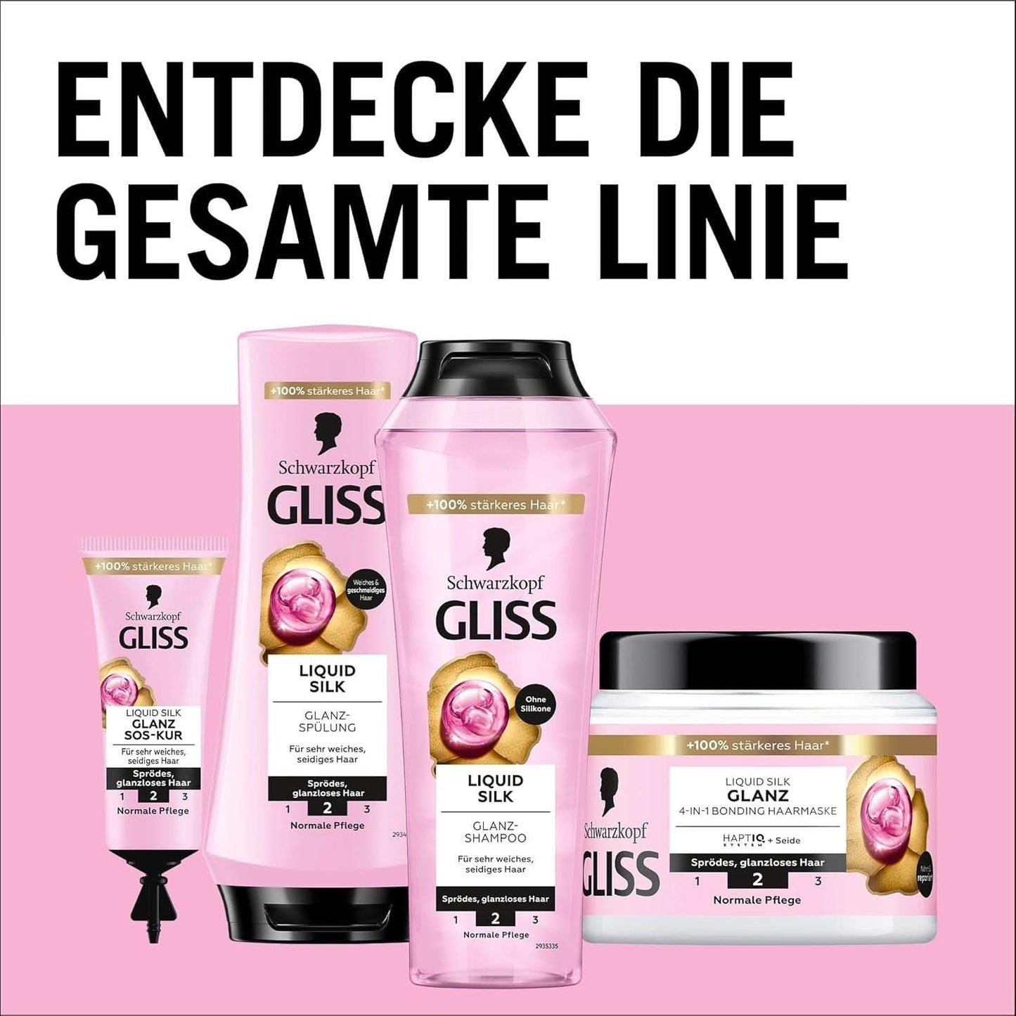 Gliss Shampoo Liquid Silk (250 ml), voor kwetsbaar en dof haar Douchen en baden Naty Shop