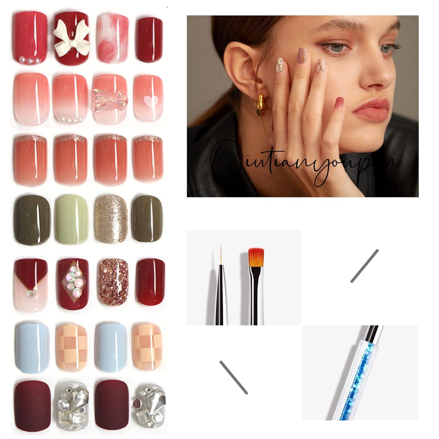 Nagel Art Fineliner Pinsel[5 Stück],Nagel Art Liner Pinsel,Professionele Detail Pinselset,Nagellack Pinsel,Voor Nail Art Design Schildersalon,Nageldesign Nagel Fußpflege