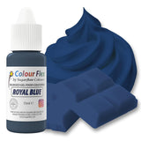 Sugarflair Colourflex op olie gebaseerde voedingskleurstof, koningsblauw, sterk geconcentreerde vloeibare voedingskleurstof, voedingskleurstof voor botercrème, chocolade, deeg, fondant, glazuur en meer - 15 ml