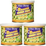 Khao Shong Gebakken groene erwten met wasabi, knapperige erwten in een pittig beslag, een vetarm alternatief voor noten, medium pikant, 1 blik van 140 g | 140 g (1 pakje)