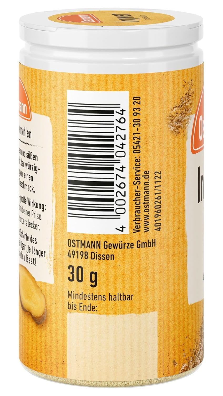 Ostmann Gewürze - Ingwer gemahlen | Nachfüllbare en recycleerbare verpakking | 30 g in de Streudose