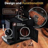 Volautomatische ProfiCook® espressomachine met melkopschuimer voor cappuccino | Conische slijpmachine | met kopjesverwarmingsfunctie | Italiaanse professionele pomp | Touchscreen | Espresso | PC KAV 1281