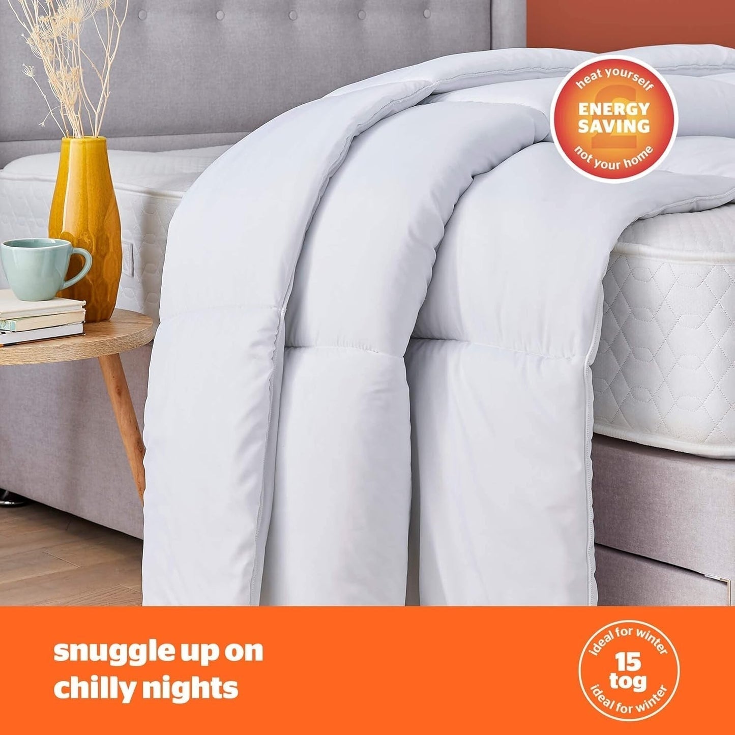 Silentnight so Snug 534222GE dekbed voor kingsize bed, 15 Tog, warm, gezellig, dik, hypoallergeen en machinewasbaar, wit, kingsize bed Quilts en dekbedden Naty Shop