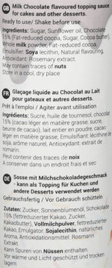 Saus met melkchocoladesmaak, 150 gram Glazes en Decor Naty Shop