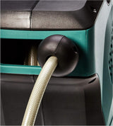 Amazon Basics wandgemonteerde slanghaspel met slang, zelfoprollend, 15 m, marinegroen, zwart
