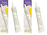 Günthart Backdecor 25 g Suiker met letters GOUD Voor alle desserts in gouden kleur Van suiker voor mooie letters en designs, 1 pakje (25 g)
