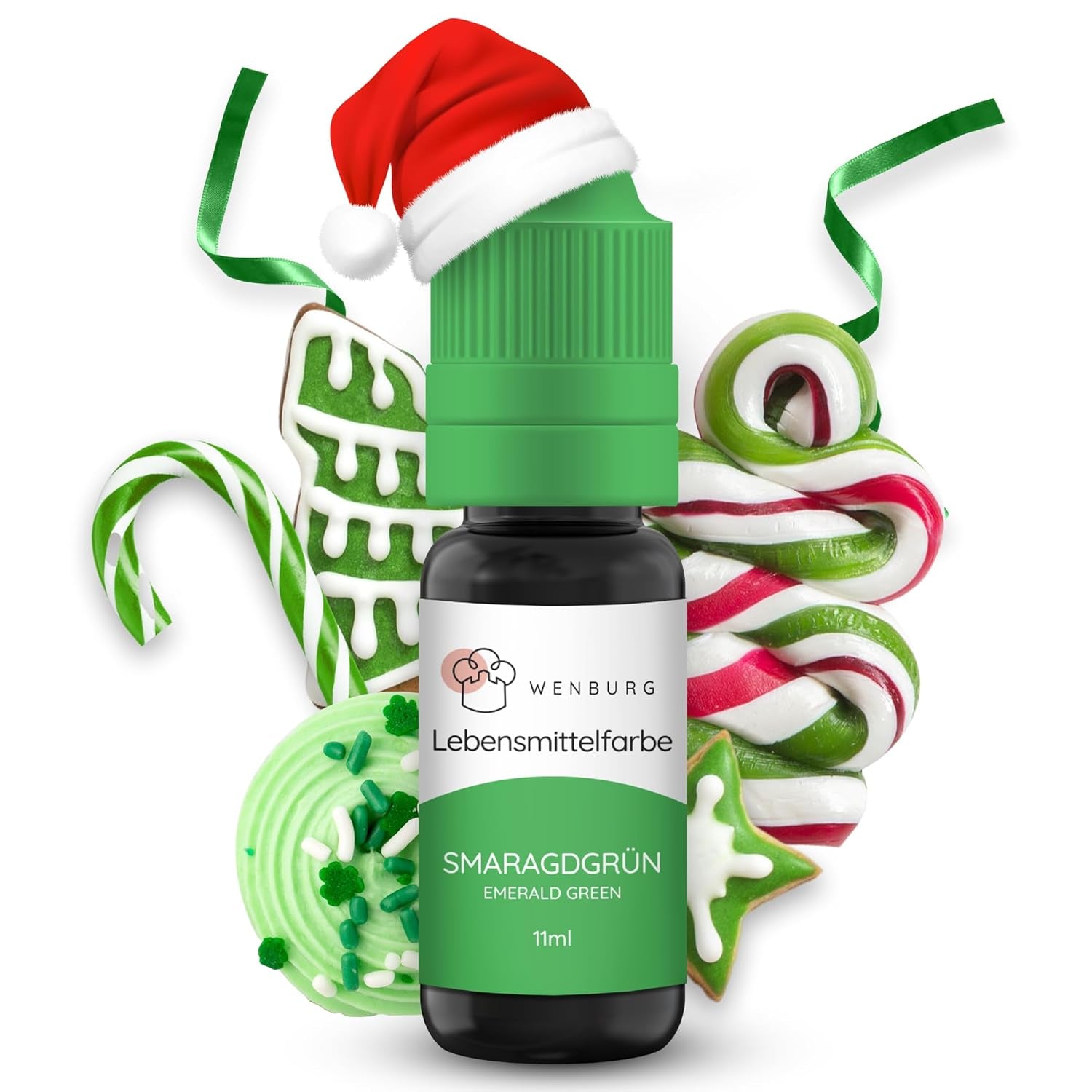Wenburg voedingskleurstof, glitter, 11 ml, geconcentreerd, gemaakt in EU, vloeibaar. Voor het kleuren van deeg, drankjes, smaken, slijm - Goudglitter Voedselkleuring - Goudtaartkleuring - Goudglitter