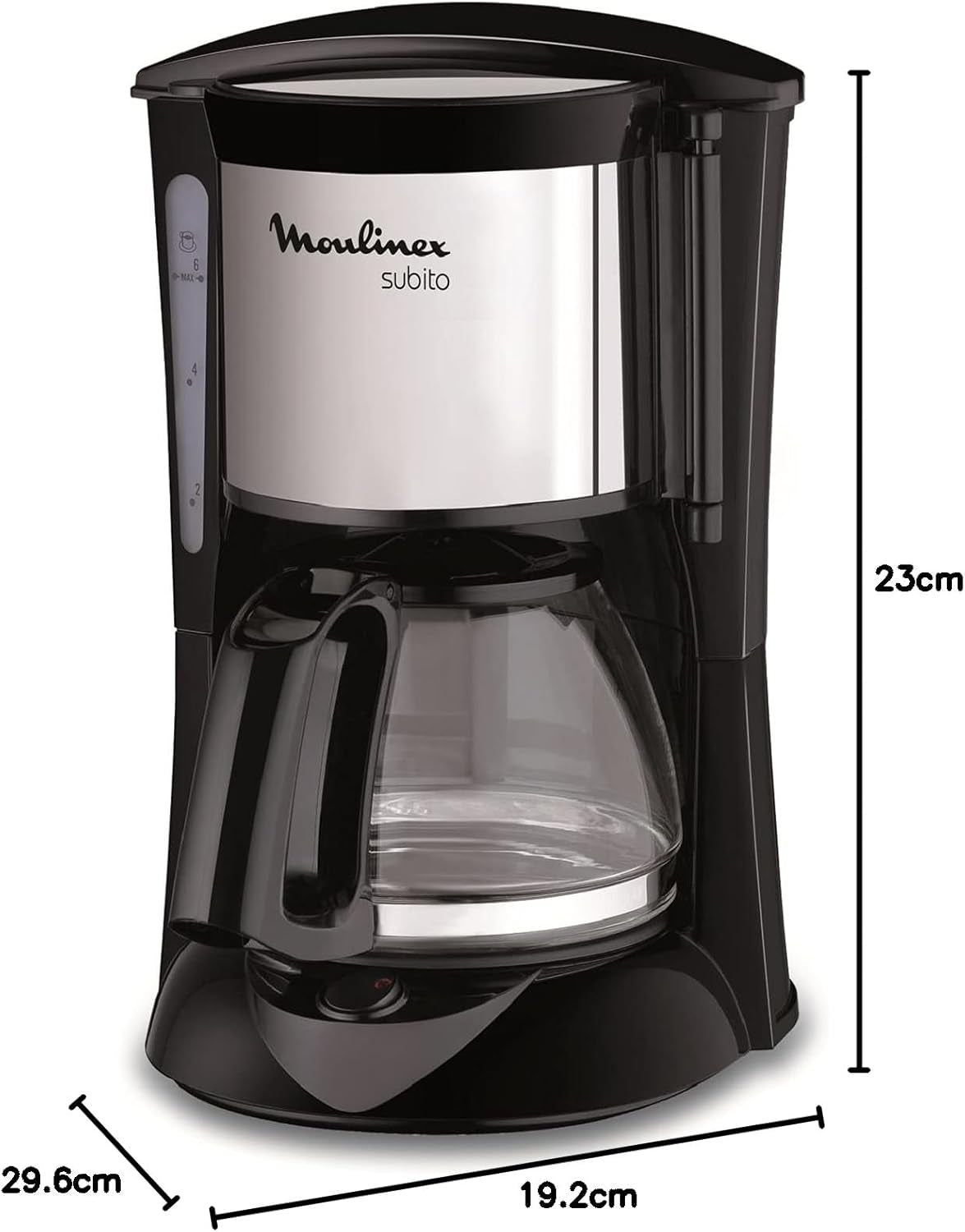 FG150813 Subito koffiezetapparaat, 6 kopjes, Zwart/RVS